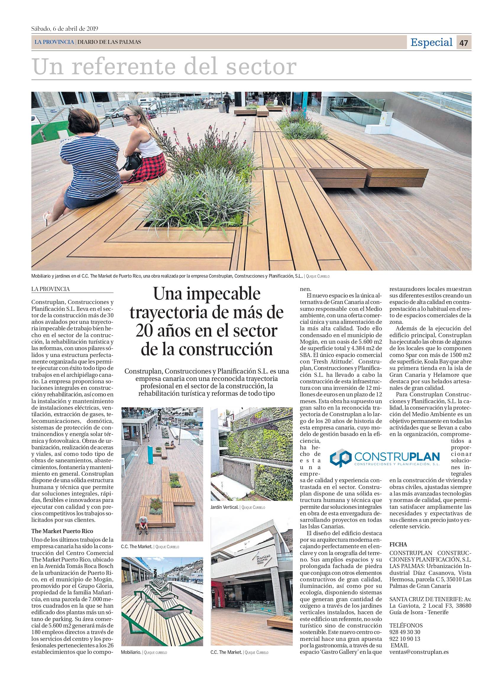 LA PROVINCIA 06/04/2019: Un referente del sector.