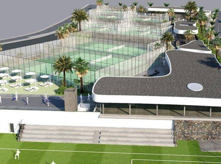 Comenzamos movimiento de tierras de un nuevo centro deportivo en Adeje. Tenerife.