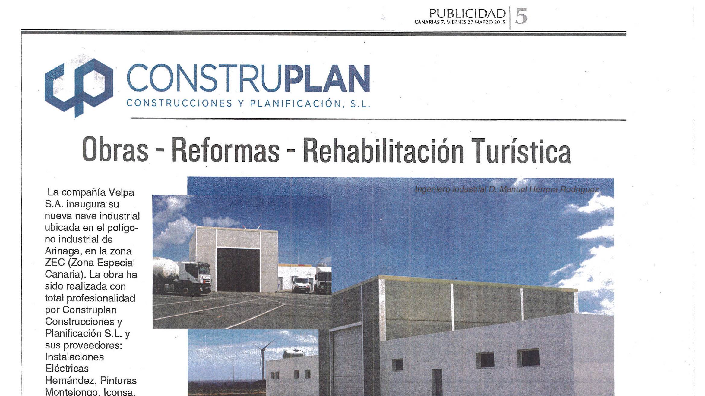 Obras – Reformas – Rehabilitación Turística