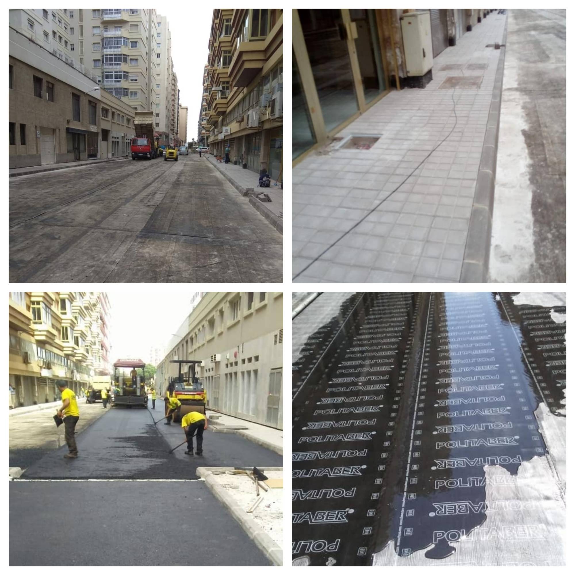 Impermeabilización, aceras, canalizaciones y asfaltado en calle Pilarillo Seco.  Gran Canaria.